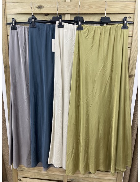 Falda de satén larga Celia