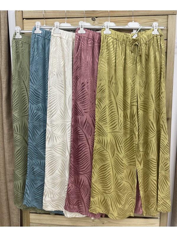 Traje de chaqueta de saten efecto palmera 2