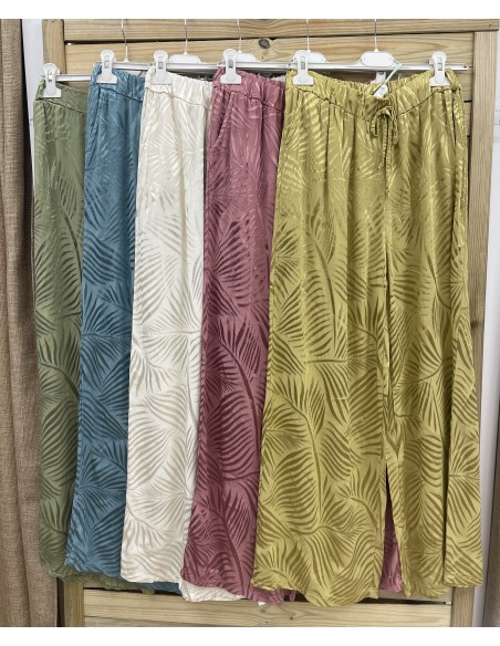 Traje de chaqueta de saten efecto palmera