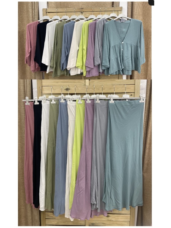 Camisa con doble corte y botones Berta 2