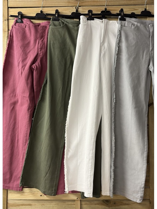 Jeans desflecado lateral sin cinturilla 2