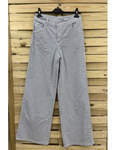 Jeans recto rayitas azules