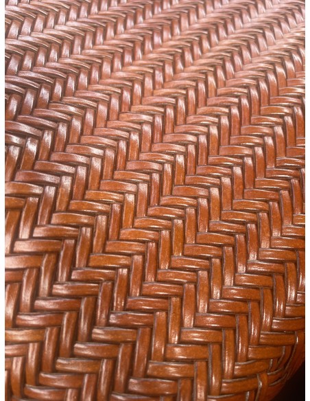 Bolso de piel trenzada grande