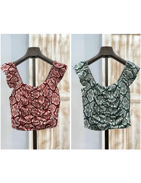 Top cenefa Elena con frunce