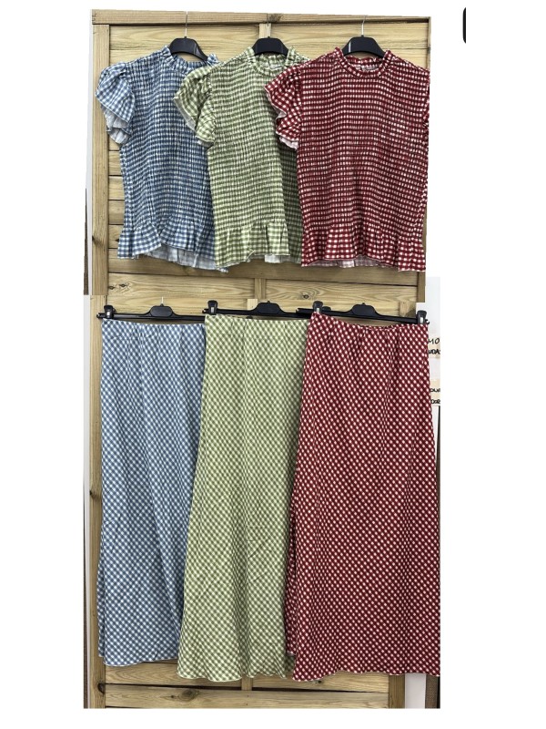 Camisa fruncida vichy Elia 2