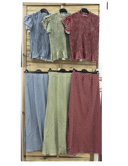 Camisa fruncida vichy Elia