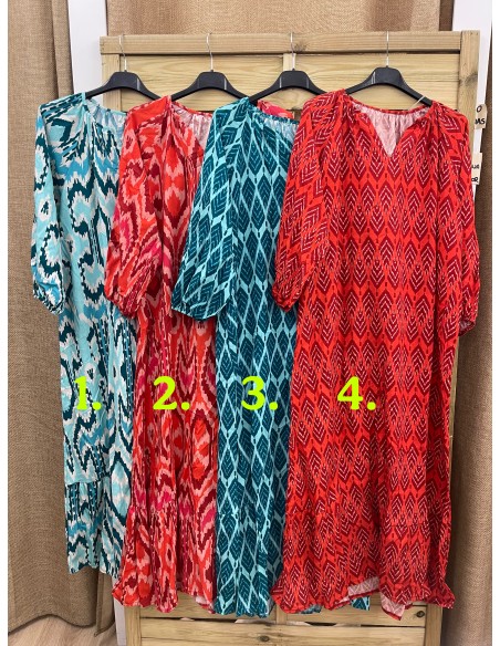 Vestido túnica manga abullonada