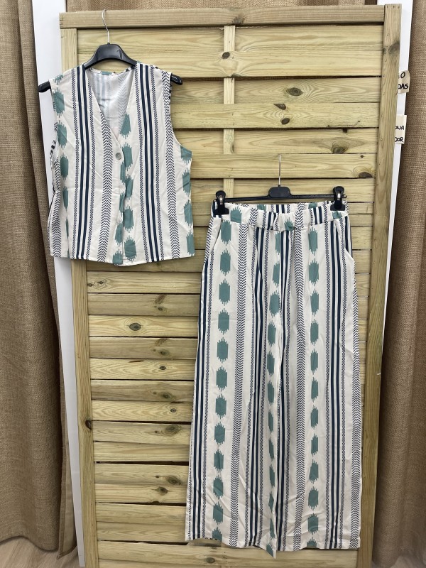 Pantalon estampado mixto 2