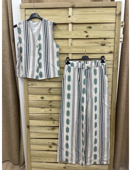 Pantalon estampado mixto