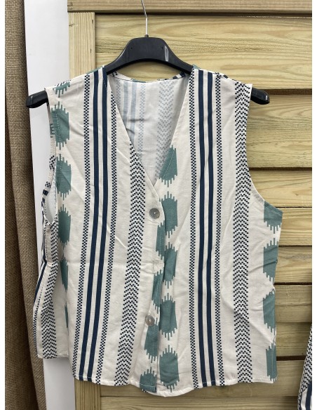 Chaleco estampado mixto