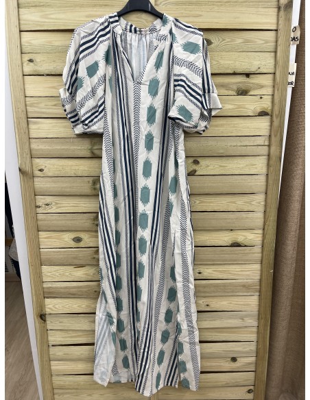 Vestido estampado mixto