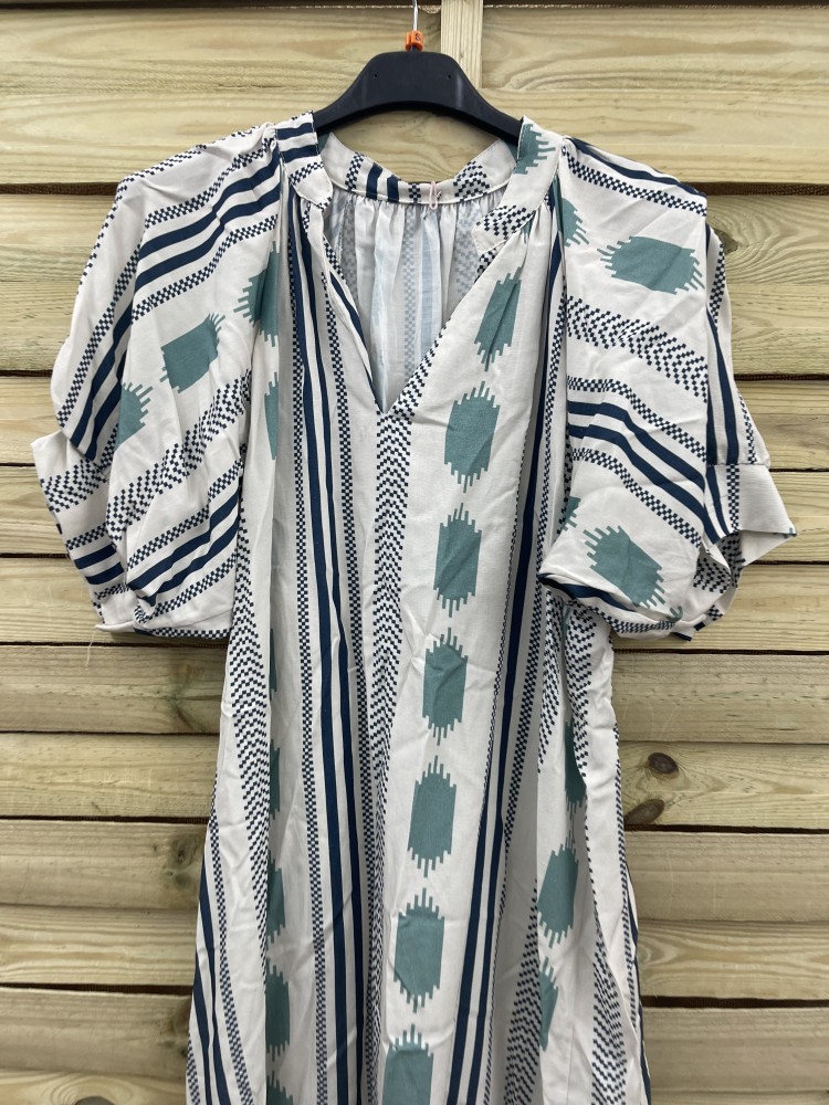 Vestido estampado mixto