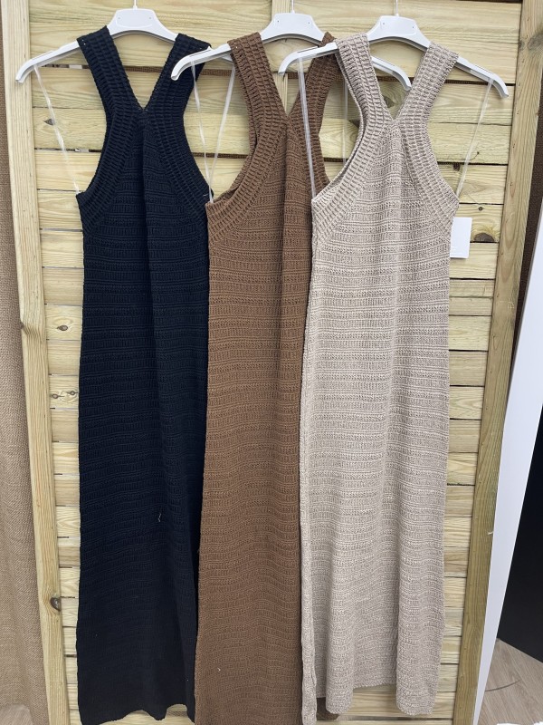 Vestido crochet tirantas cruzada 2