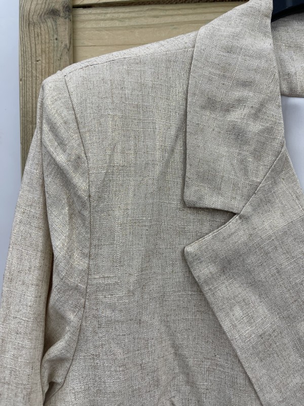 Conjunto de blazer y pantalon brillito 2