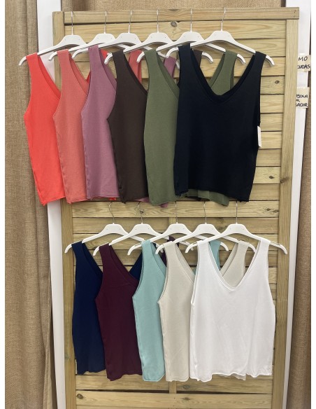 Top de punto fino de sisa