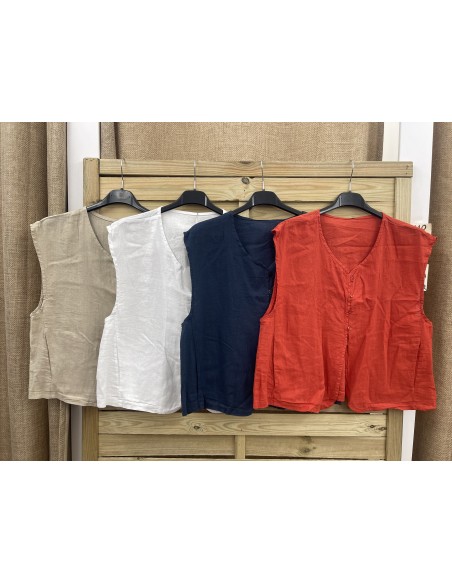 Chaleco de lino Marta