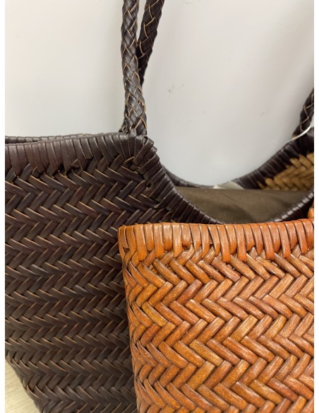 Bolso de piel trenzada pequeño