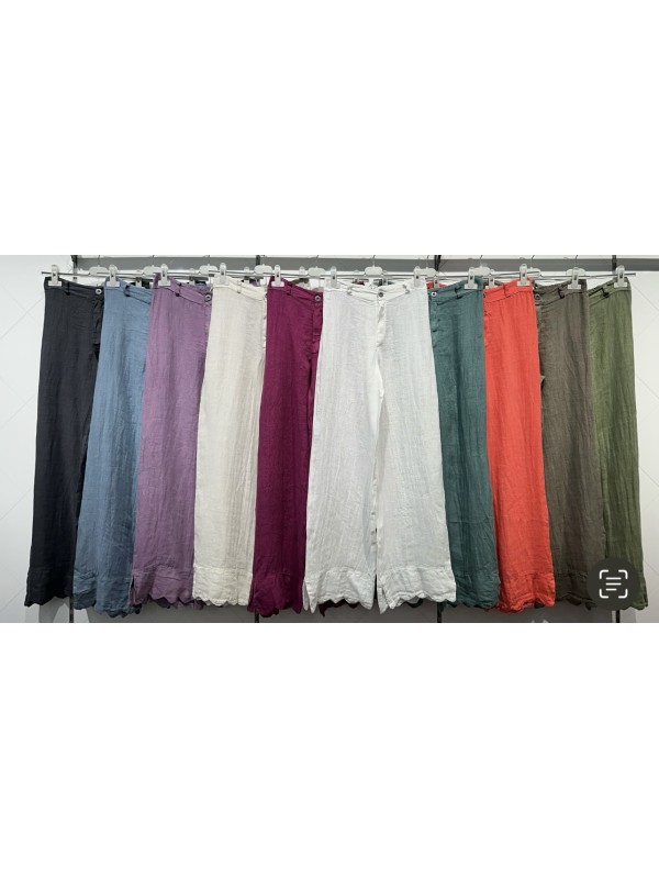 Chaleco Irene de lino con ondas 2