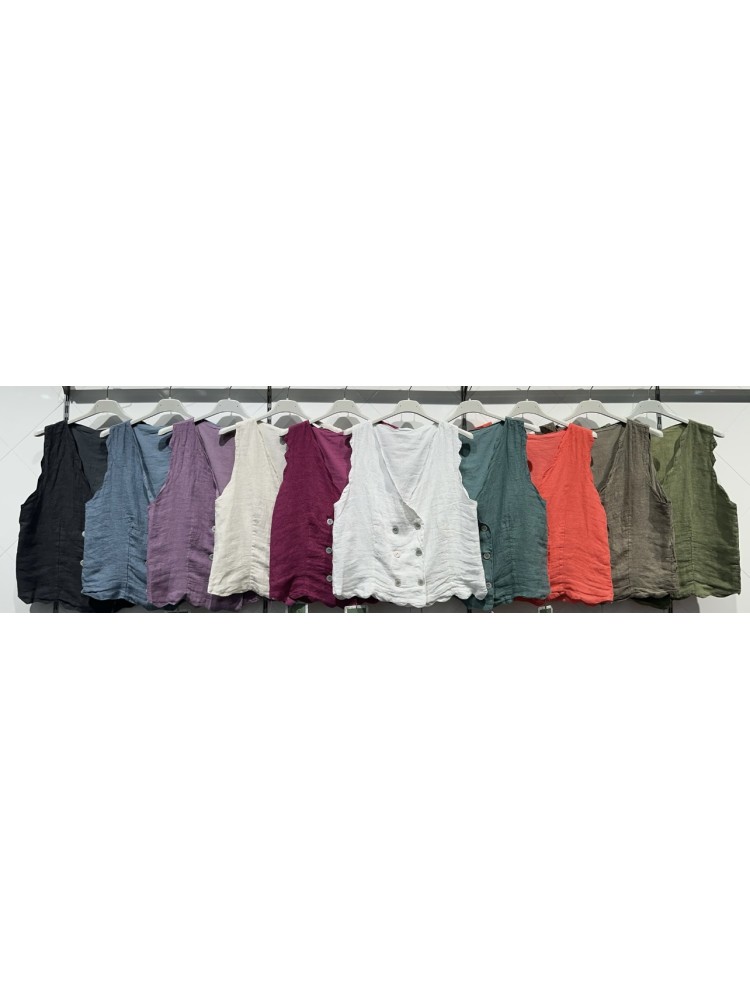 Pantalon de lino Irene con ondas