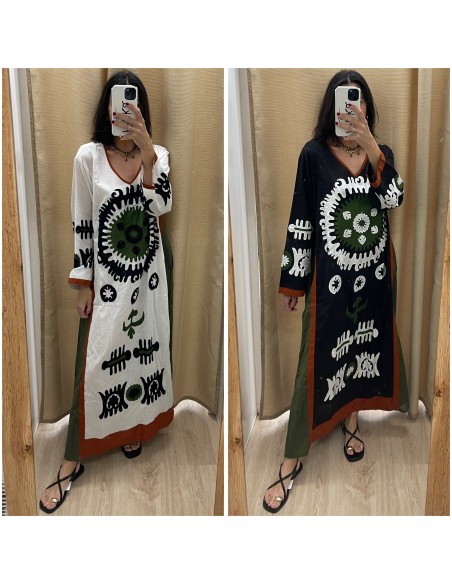 Vestido/ Kaftan bordado