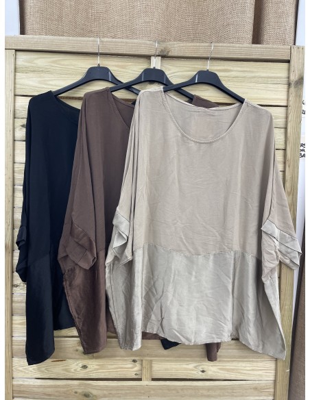 Pantalon recto con bajo de saten