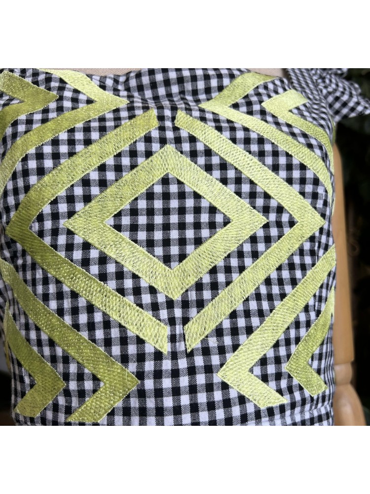 Conjunto vichy detalle étnico