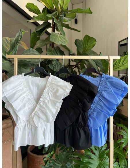 Top maxi volante cruzado