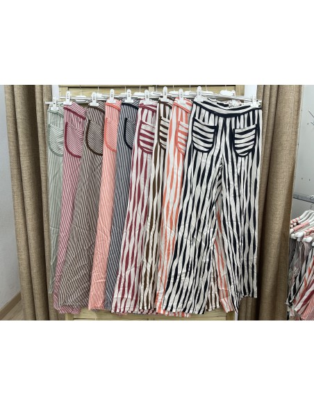 Pantalon Nava vivo en cintura y bolsillos