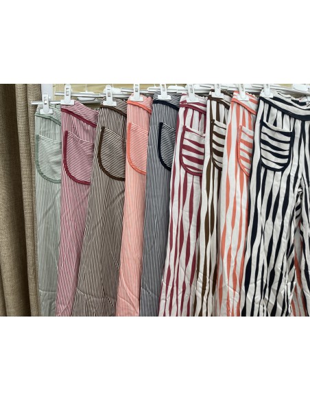 Pantalon Nava vivo en cintura y bolsillos