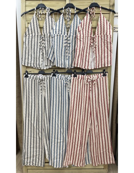 Pantalon Lena pesquero rajas verticales