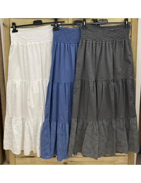 Falda midi bajo brocado