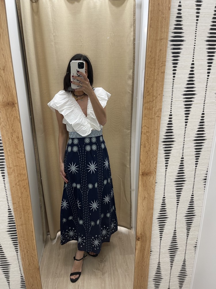 Top maxi volante cruzado