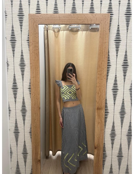 Conjunto vichy detalle étnico