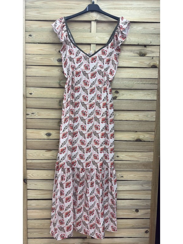 Vestido laurel vivo liso en pecho