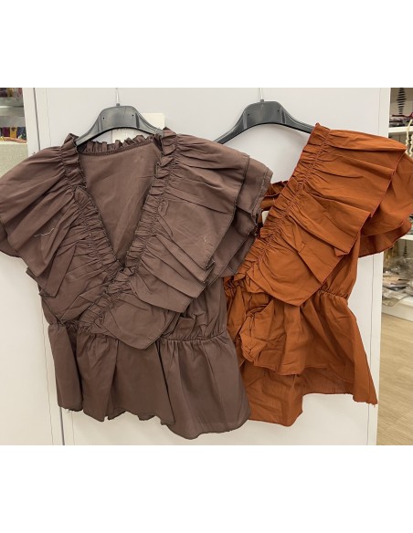 Top maxi volante cruzado