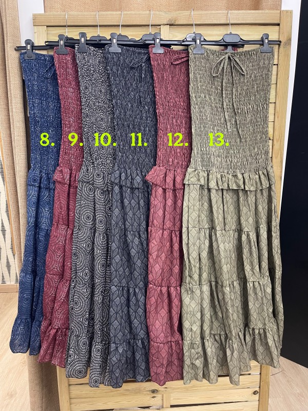 Vestido midi estampado palabra cuerpo frunce 2