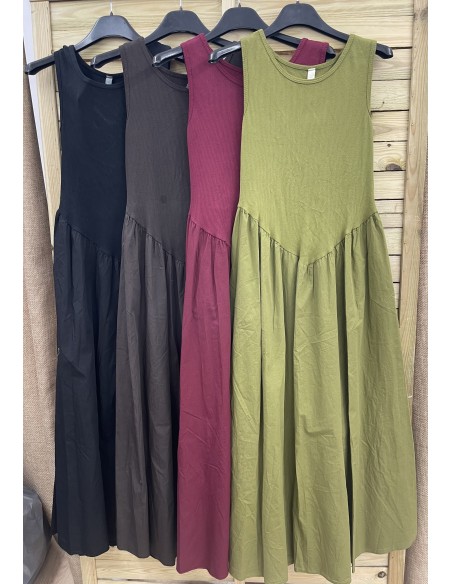 Vestido globo con parte de arriba de punto