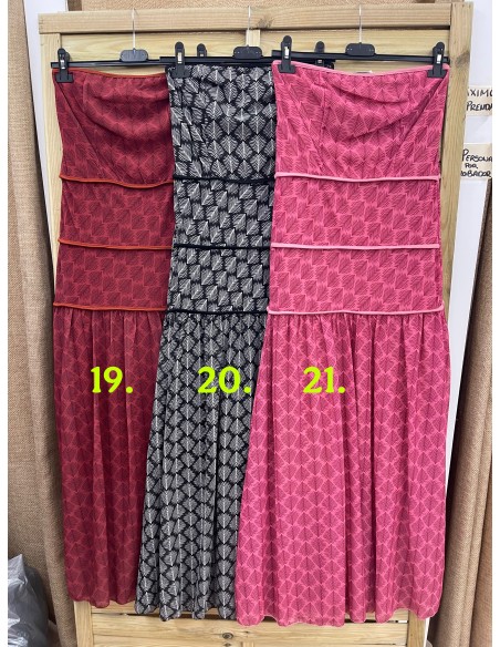 Vestido estampado palabra de gasa con triple corte liso