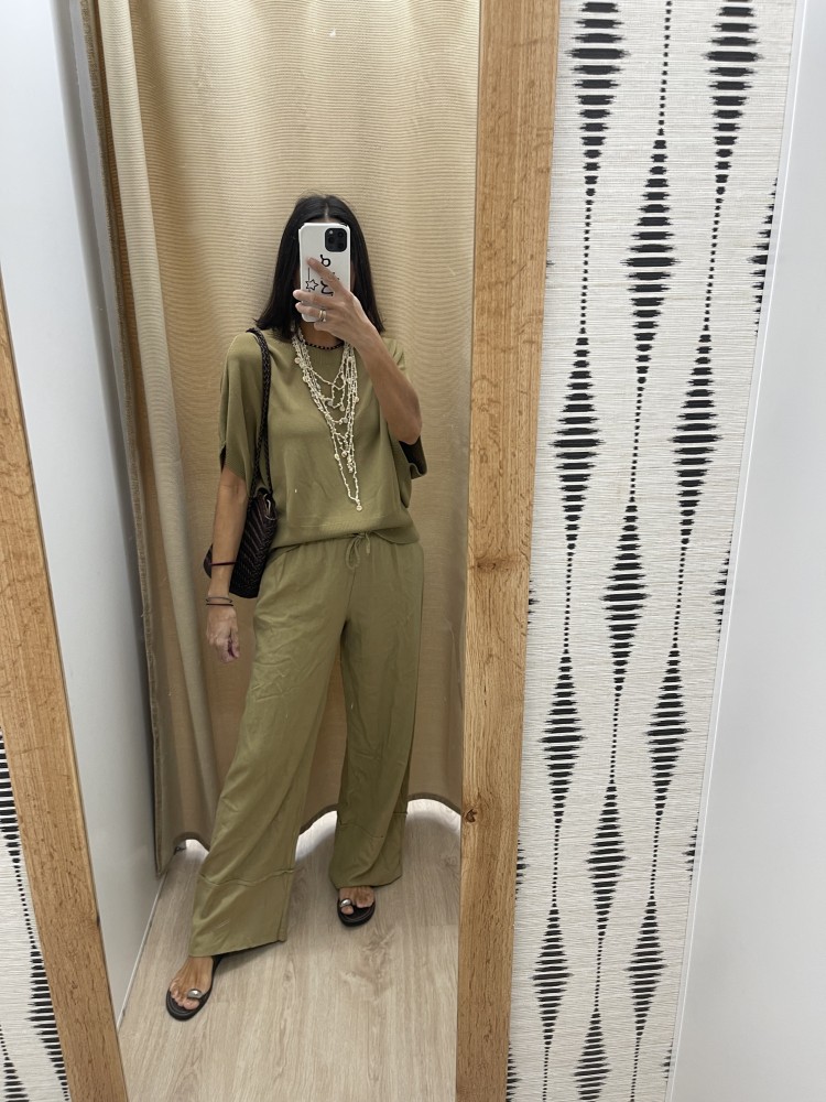 Jersey de manga corta con cinturilla ancha