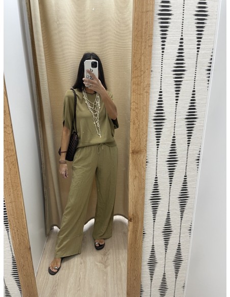 Jersey de manga corta con cinturilla ancha