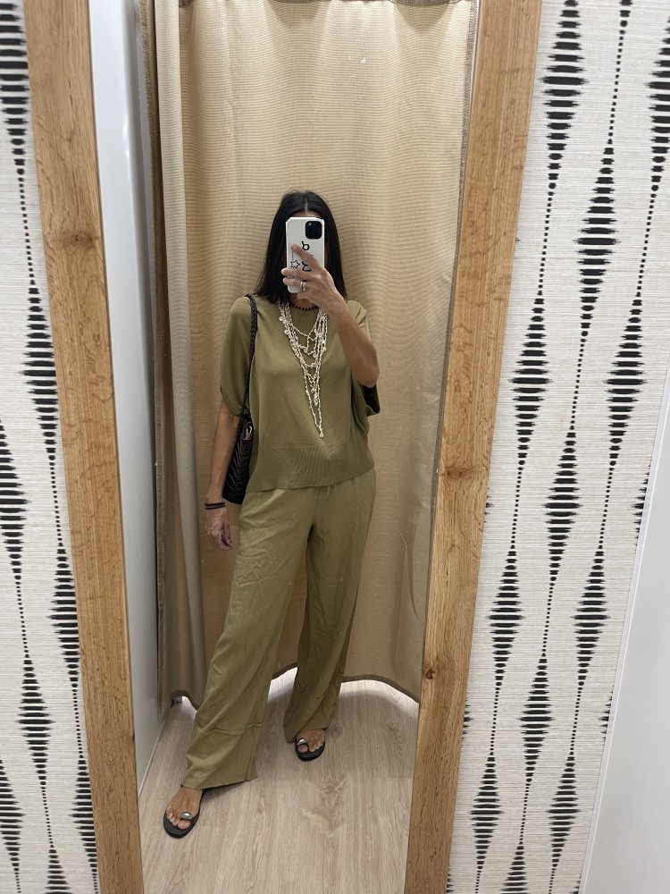 Jersey de manga corta con cinturilla ancha