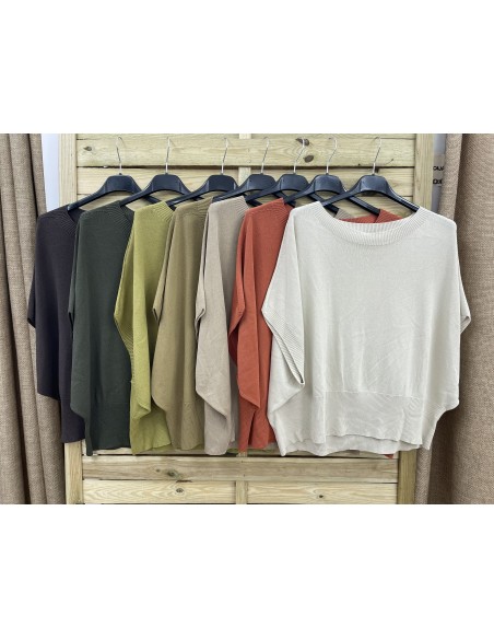 Jersey de manga corta con cinturilla ancha