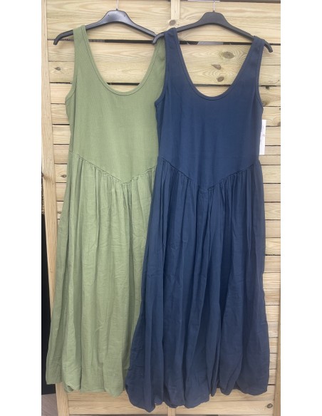 Vestido globo con parte de arriba de punto