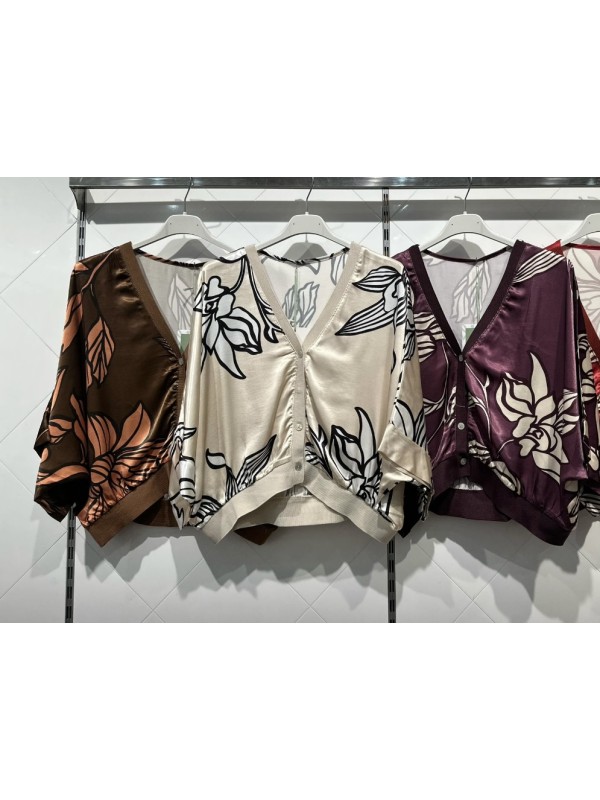 Falda saten mini puntilla estampado flores 2