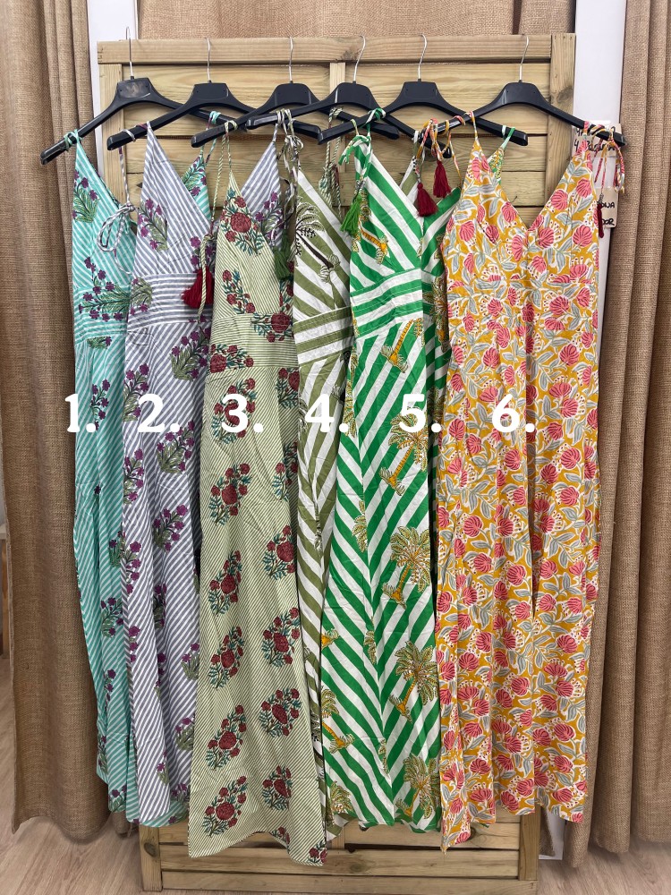 Vestido estampado indio playero