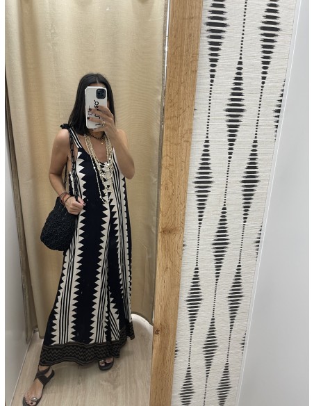 Mono largo de sisa estampado picos