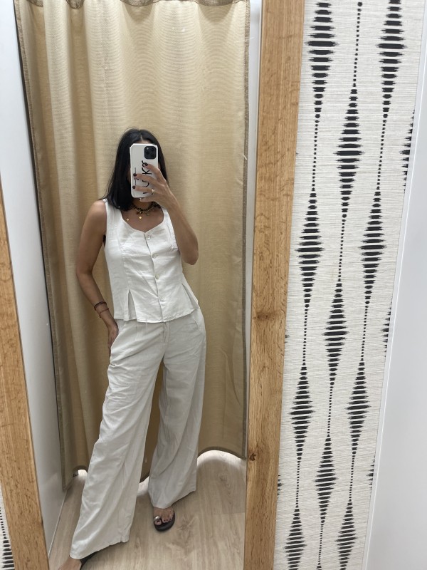 Top lino abotonado Ariel 2