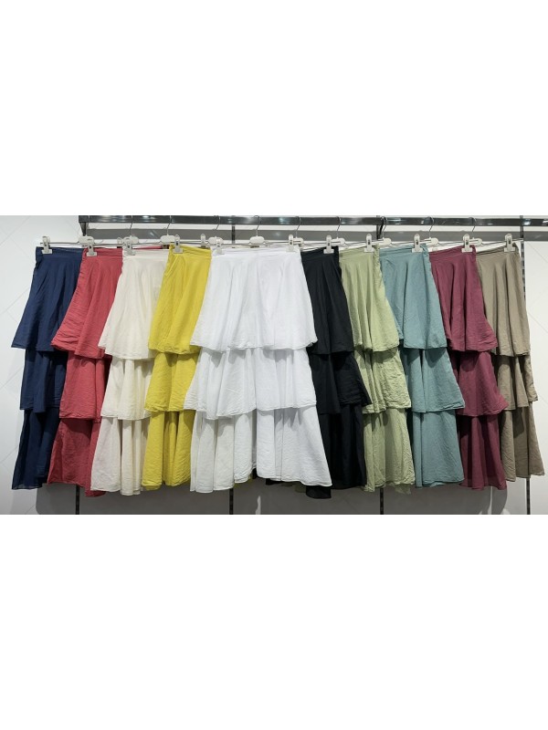 Falda larga triple capa maxi 2