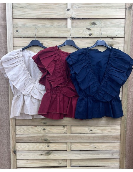 Top maxi volante cruzado