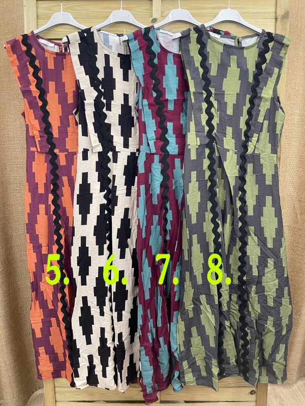 Vestido largo estamparo con doble sandunga delantera negra 2